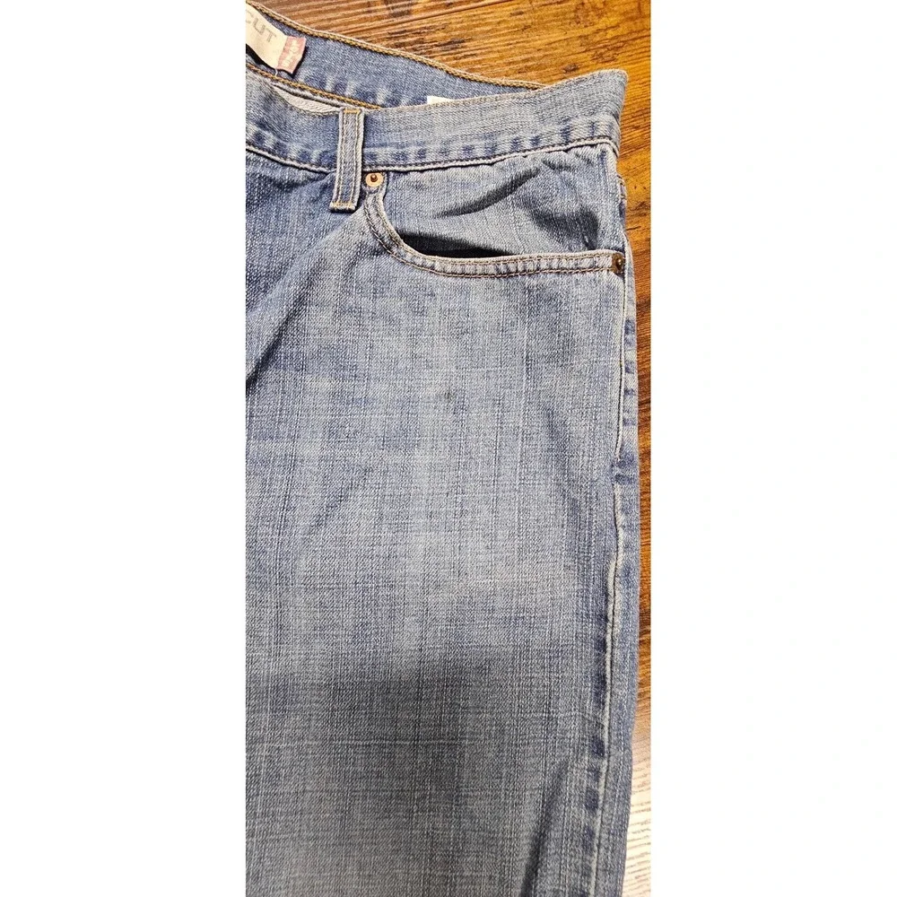 Y2K Levis 527 Jeans Mens 36x34 Blue Med Wash‎ Bootcut Distressed Denim Western